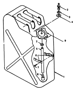 Fuel Tank Diagram and Parts List for 8799-1-XR  Briggs and Stratton Generator